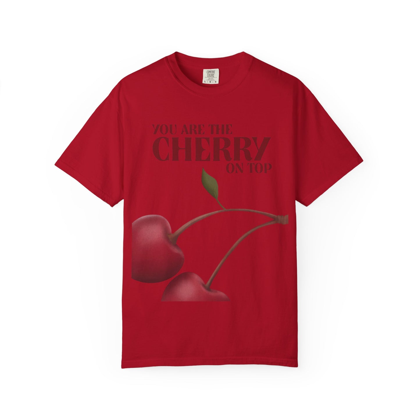 Cherry On Top Woman’s T-Shirt - Garment-Dyed Casual Wear