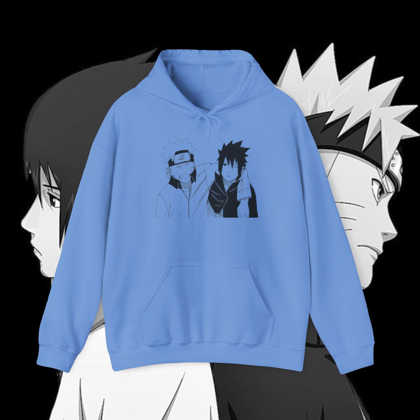 Anime Naruto Hoodie - Naruto and Sasuke Unisex Hooded Sweatshirt