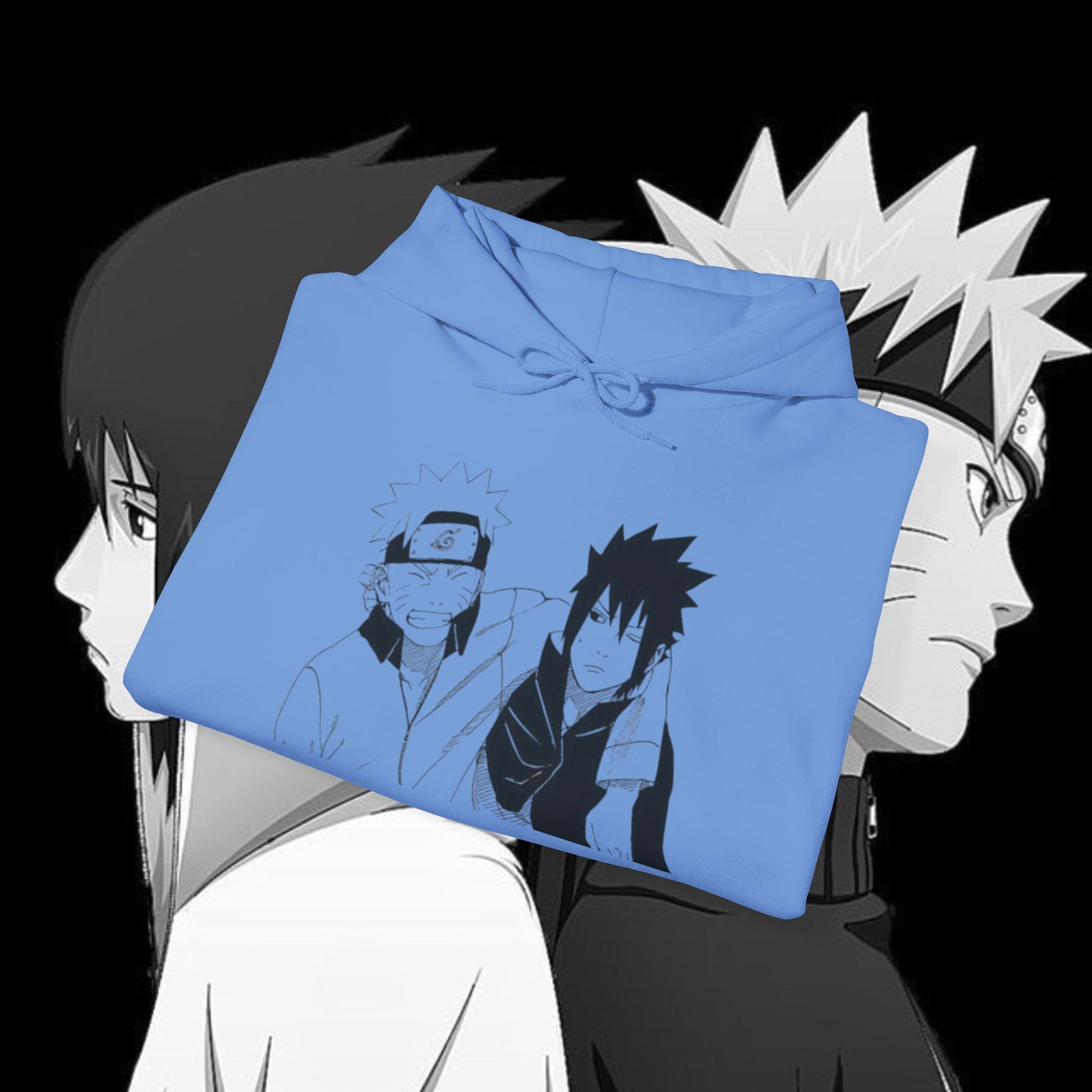 Anime Naruto Hoodie - Naruto and Sasuke Unisex Hooded Sweatshirt
