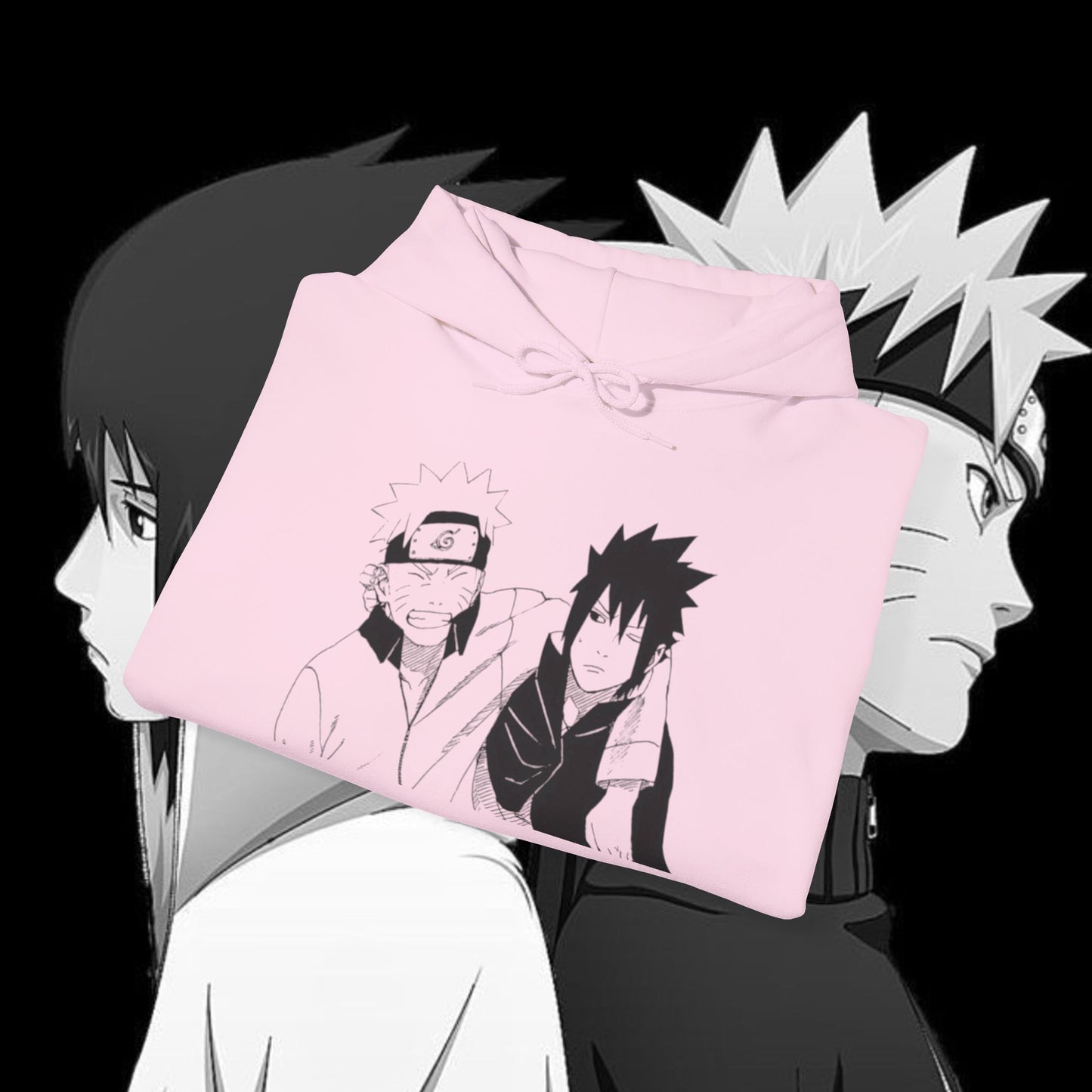 Anime Naruto Hoodie - Naruto and Sasuke Unisex Hooded Sweatshirt